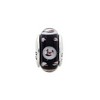 Black Bow Jewelry Black, Purple Floral Glass & Sterling Silver Bead Charm, 13mm - 2 of 4