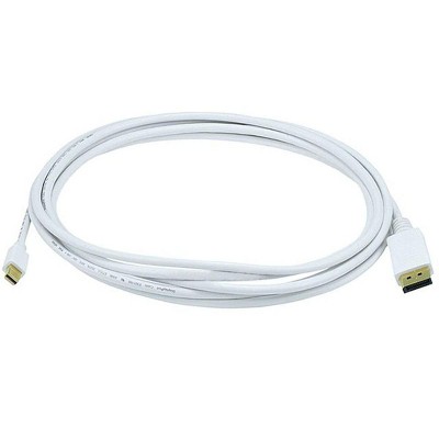 Monoprice Video Cable - 10 Feet - White | Gold Plated 32AWG Mini DisplayPort to DisplayPort Cable