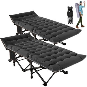 Docred Folding Camping Cot with Mattress & Carry Bag for Adults – Standard & Oversized XXL, Single & 2-Pack Outdoor Sleeping Bed Options - 1 of 4