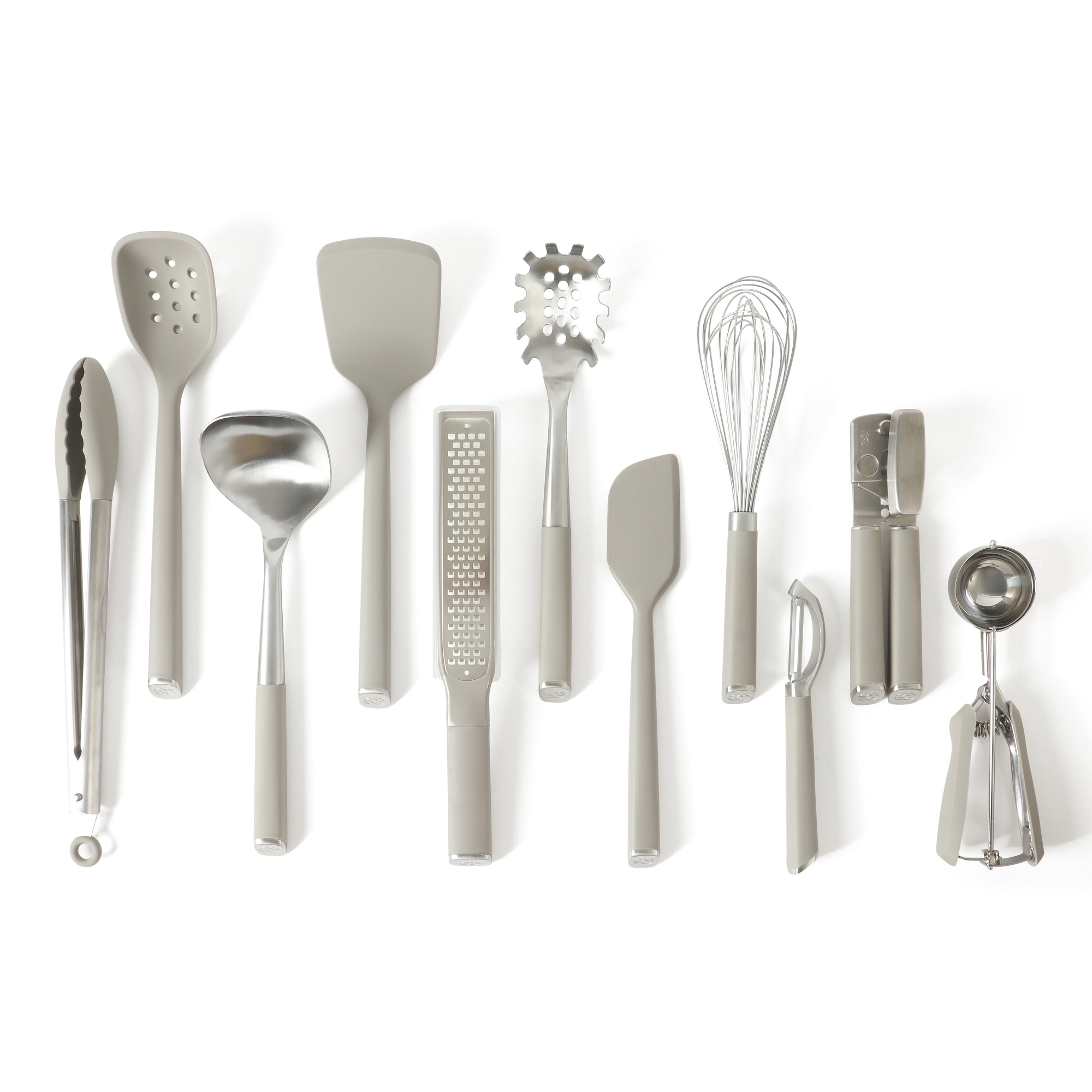 Calphalon Edge 11 Piece Stainless Steel Kitchen Tools and Gadgets Set- Taupe