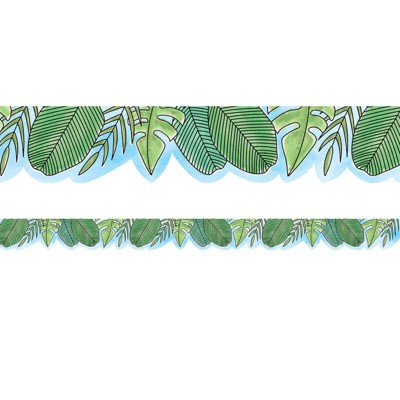 Creative Teaching Press Safari Friends Jumbo Leaves EZ Border, 48 Feet (Pack of 6)