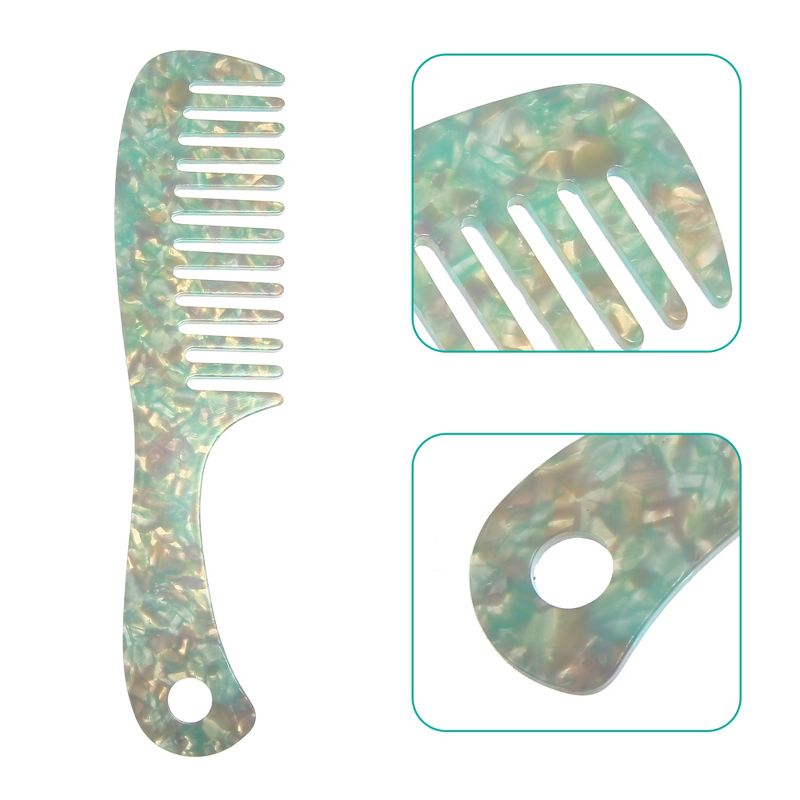 Unique Bargains Anti-Static Hair Comb Wide Tooth for Thick Curly Hair Hair Care Detangling Comb For Wet and Dry 1 Pcs, 3 of 7