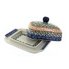 Blue Rose Polish Pottery 295 Ceramika Artystyczna Butter Dish - 2 of 2