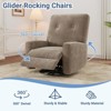 Recliner Chair, 360° Swivel Rocking Glider Chair with Adjustable Backrest & Footrest, Manual Recliner Glider, Cozy Corduroy Upholstered Armchair - 4 of 4