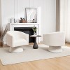 SEYNAR Mid Century Modern Velvet 360 Degree Swivel Accent Chair Set of 2 - 2 of 4