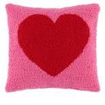 Shiraleah Pink and Red Heart Pillow