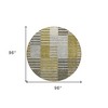Brown Gold And Taupe Striped Washable Indoor Outdoor Area Rug - 3 of 4