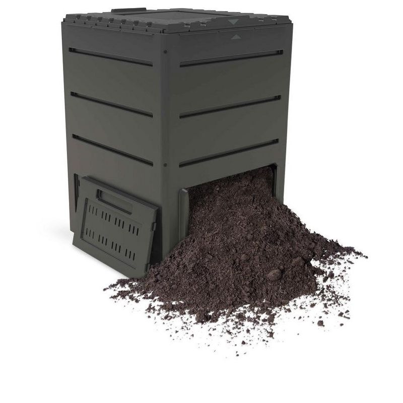 Gardeners Supply Company Deluxe Pyramid Composter II | Easy To Use Outdoor Compost Piles Bin With Rain Collecting Lid & Side Vents for Good Aeration |, 2 of 5