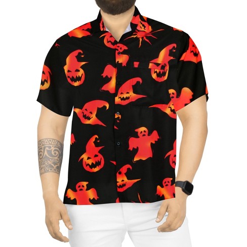 HAPPY BAY Men's Halloween Costumes Hawaiian Shirt Short Sleeve Button Down Shirt Mens Shirt Holiday Shirts for Men Funny - image 1 of 4