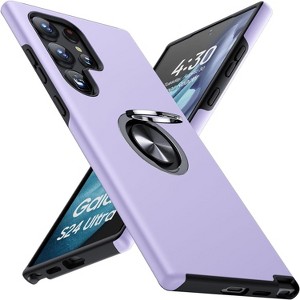 Entronix Case Compatible with Galaxy S24 Ultra - 360° Circular Ring Gripstand - 1 of 4