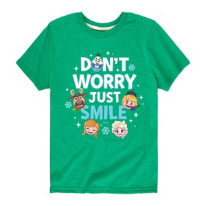 Boys' - Disney - Don't Worry Be Emojis Short Sleeve Graphic T-Shirt - 1 of 4