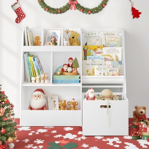 Arceso 4-in-1 Kids Bookshelf & Toy Storage, 3-Tier Organizer with Removable Bins for Kids' Room - 1 of 4