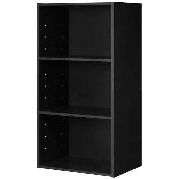 Costway 3 Open Shelf Bookcase Modern Multi-functional Storage Display Cabinet Black