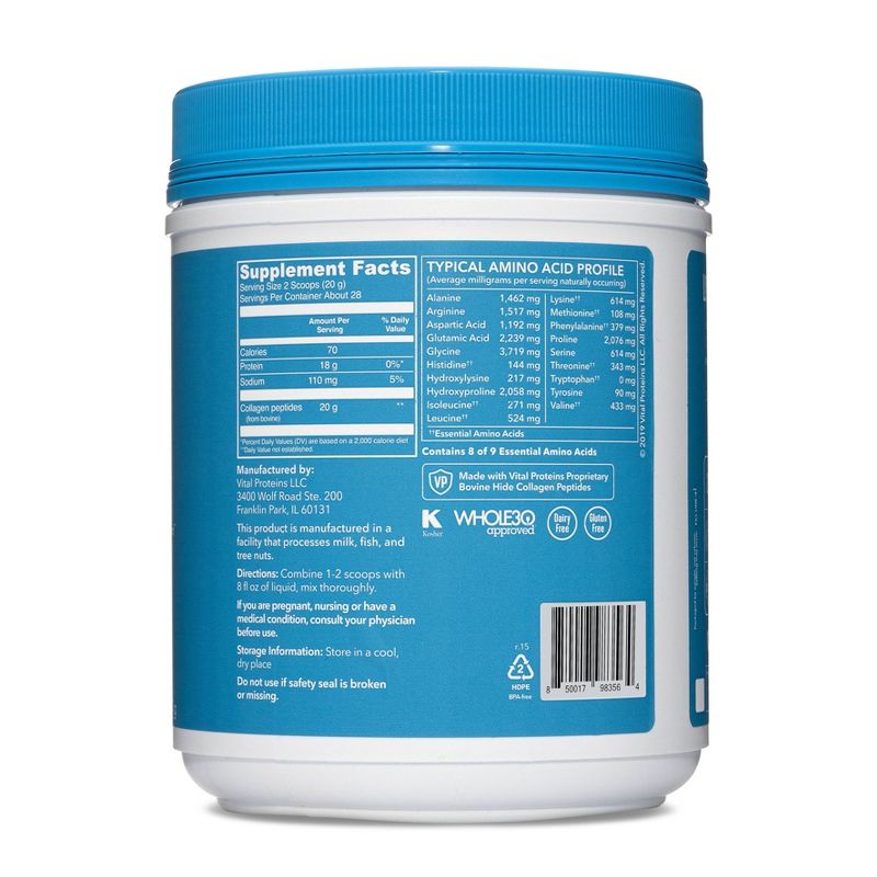 Vital Proteins Collagen Peptides Supplement Powder, 3 of 13