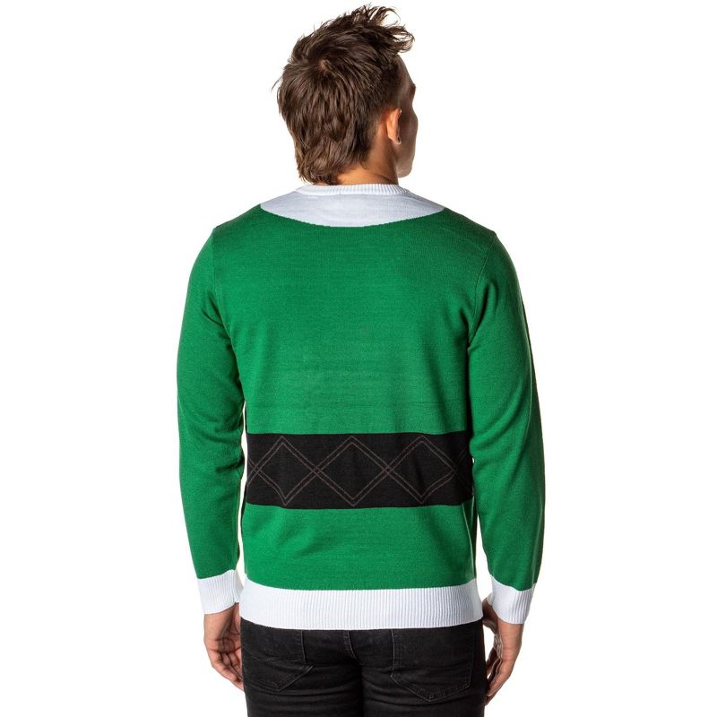 ELF The Movie Men's Buddy's Coat Costume Ugly Christmas Sweater Knit Pullover, 2 of 5
