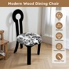 2-Piece Dining Chair Set with PU Leather or Linen Cushion & Curved Keyhole Back, Wood Chairs for Home Dining-Baofuwish - 3 of 4