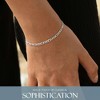 KISPER Solid 925 Sterling Silver Italian 3mm Diamond-Cut Figaro Link Chain Bracelet - for Men & Women with Lobster Clasp - Made in Italy - 2 of 4