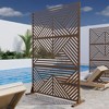PexFix Outdoor Metal Privacy Screen Garden Fence in Geometry Pattern - 4 of 4