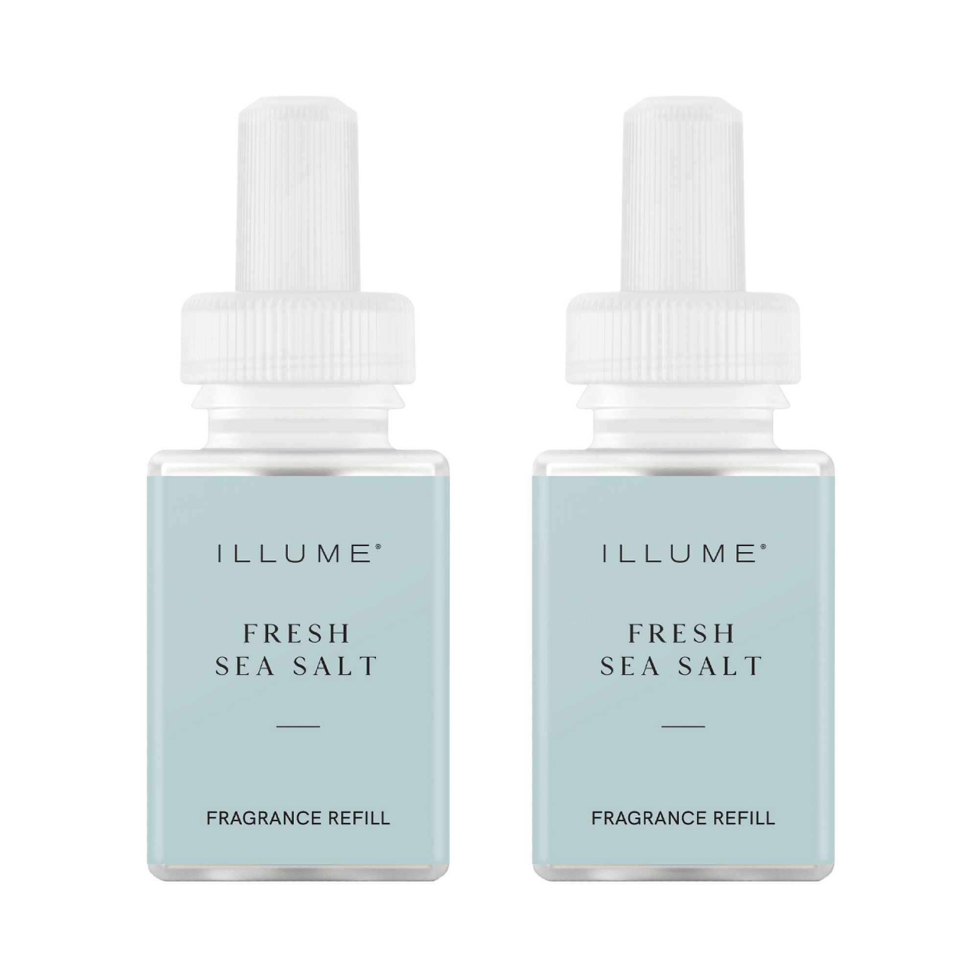Pura Illume Fresh Sea Salt 2pk Smart Vial Fragrance Refills: Ocean-Inspired, Floral Jasmine & Apple Notes, No Harsh Chemicals