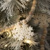 72"L Sullivans Wood Beaded Snowflake Christmas Garland Natural Indoor Christmas Decor - 3 of 3