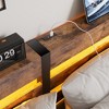 CLIHOME Heavy Duty Platform Bed Frame with Headboard, USB Charging Station, LED Bed Foundation, No Box Spring Needed - 4 of 4