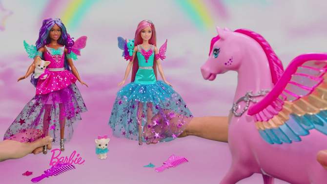 Barbie A Touch of Magic Pink Pegasus with Puppy, Lights and Sounds, 2 of 8, play video