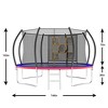 GDFStudio Guy Outdoor/Indoor Steel Ladder Round Trampoline with Enclosure and Toss Game Accessory - 3 of 4