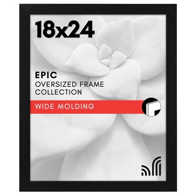 Americanflat 18x24 inch Black Poster Frame | Polished Plexiglass. Hanging Hardware Included!