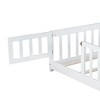 Kumasinova Full Size Floor Bed with Fence and Door,Rubber Wood Floor Bed with Safety Guardrails,Montessori Floor Bed for Kids,Girls,Boys - 4 of 4
