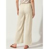 Allegra K Women's High Elastic Waist Casual Satin Wide Leg Pant - 4 of 4