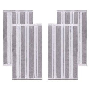 Striped Oversized Extra Large Cotton Beach Towel Set by Blue Nile Mills - 1 of 4