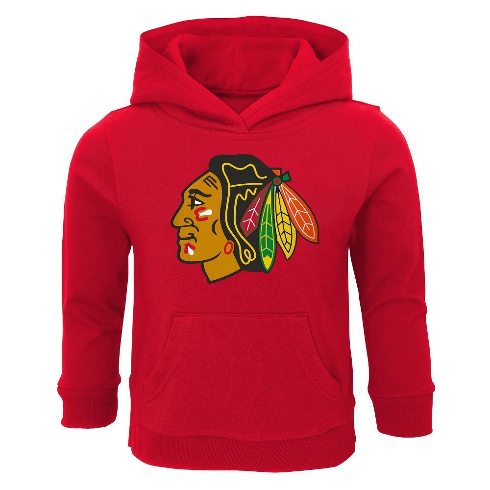 NHL Chicago Blackhawks Toddler Boys' Shootout Poly Hoodie - 4T