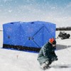 140"x70.8"x79" Insulated Pop Up Ice Fishing Tent - Portable Hub-Style Shelter for 1-8 Persons, Windproof & Warm, Available in Multiple color - 2 of 4