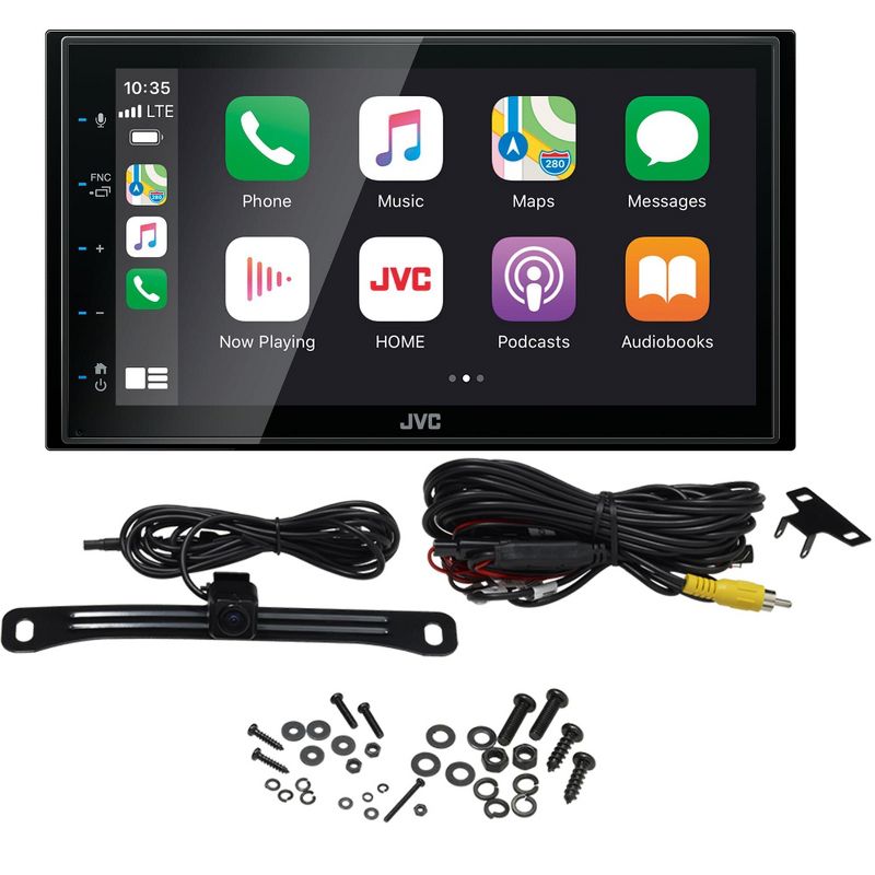 JVC KW-M560BT Digital Media Receiver 6.8" Touch Panel Compatible With Apple CarPlay & Android Auto with License Plate Back Up Camera, 1 of 8
