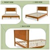 Karl Home Twin Size Deluxe Bed Frame with Headboard with Solid Wood, No Box Spring Needed,  Easy Assembly, White - 3 of 4