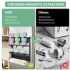 Magnetic Cup Holder for Refrigerator Side – Foldable Space-Saving Organizer with Shelf & Hooks, Holds 3 Large Cups, Sturdy Carbon Steel - 4 of 4