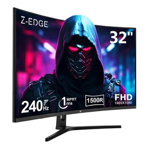 Z-EDGE UG32P 32" 240Hz Curved Gaming Monitor, FHD(1920x1080)1ms Frameless LED Gaming Monitor, FHD Gaming Monitor - 1 of 4