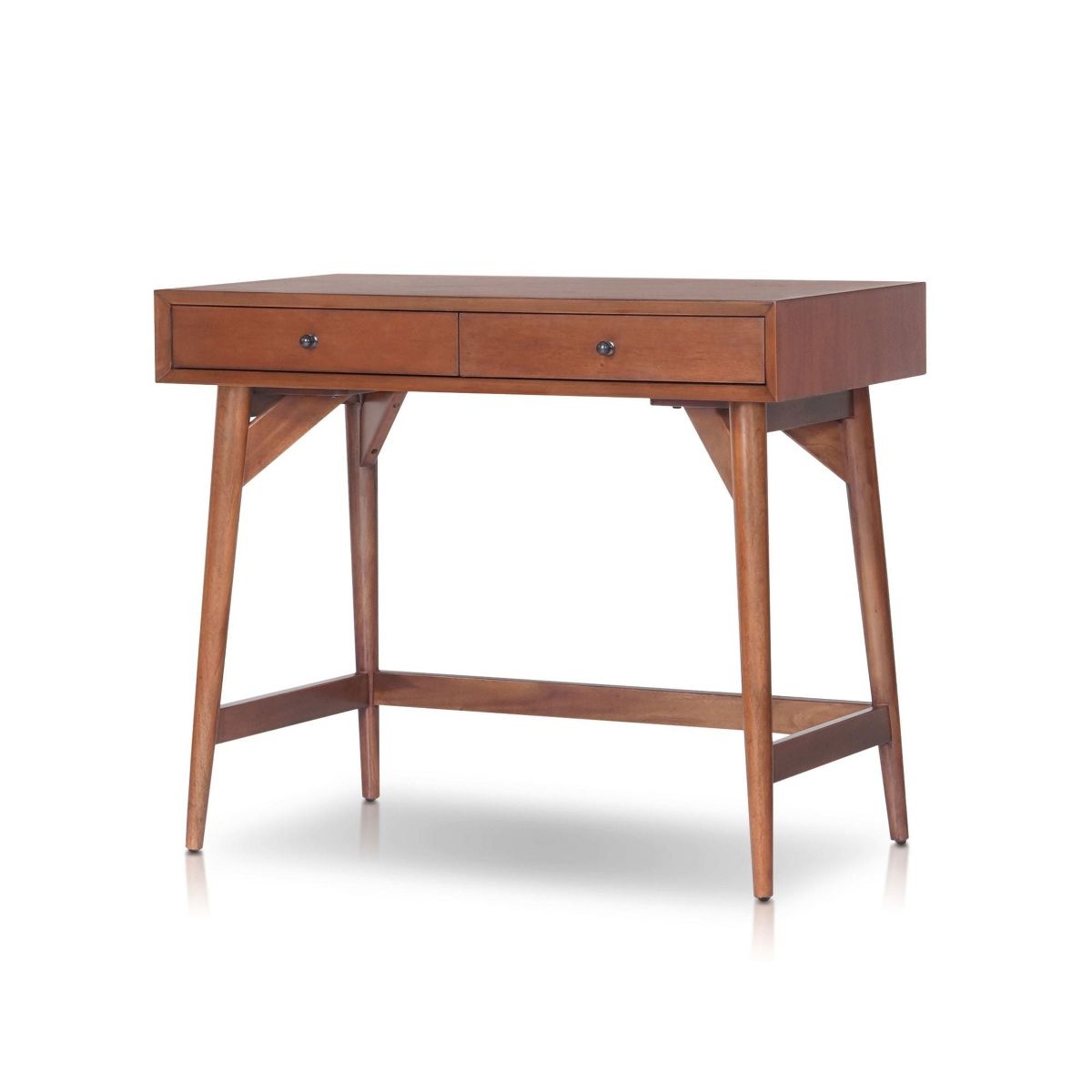 Flynn Mid-Century Mini Desk in Chestnut | Alpine Furniture - thumbnail 5
