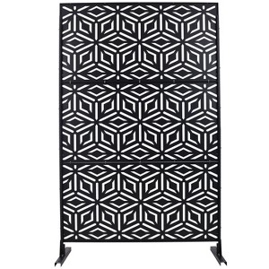 CAVINAS Matrix Metal Decorative Patio Screens, Outdoor & Indoor, Freestanding Decorative Privacy Screen for Deck Balcony Patio - 1 of 4