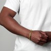 Crucible Men's Rounded Beveled Edge Curb Chain Gold Steel Bracelet - 3 of 4