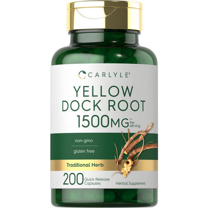 Carlyle Yellow Dock Root 1500mg | 200 Capsules, 1 of 3