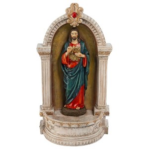 Design Toscano Sacred Heart of Jesus Italian-Style Font Statue - 1 of 4