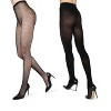 MeMoi Women's Perfectly Opaque and Crochet Lurex Non-Control Top Fashion Tights Bundle - 2 of 2