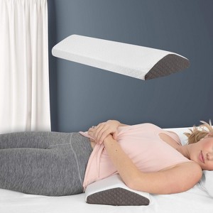 K?lbs Cooling Lumbar Support Pillow for Sleeping | Stylish Chic Jacquard Design| Memory Foam Pillow for Lower Back Support - 1 of 4