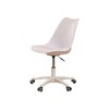 Adjustable Rolling Chair With Wheels, Armless Office Chair, Ergonomic Computer Desk Chair With Wheels, Support Swivel Task Chair - 3 of 4