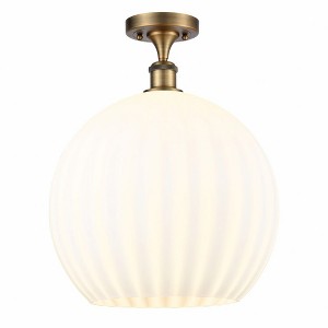 White Venetian - 1 Light Semi-Flush Mount In Modern Style-17.88 Inches Tall and 13.75 Inches Wide - 1 of 1
