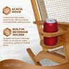 Aspect Living Vega Rocking Chair with Beverage Holder Natural Finish Wooden Chair, Patio, Backyard, Indoor & Outdoor Use - Robust Wood Construction - 3 of 4