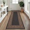 Modern Bordered Easy Jute Area Rugs Washable Geometric Indoor Outdoor Carpet - 2 of 4