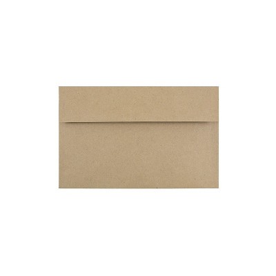 JAM Paper A10 Invitation Envelopes 6 x 9.5 Brown Kraft Paper Bag LEKR850