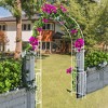 Metal Garden Arch W55" x H94.5" Garden Arbor Trellis Climbing Plants Support Rose Arch Outdoor Arch Black - 2 of 4